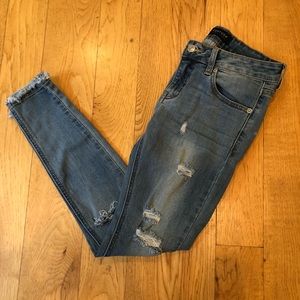 Light wash ripped jeans